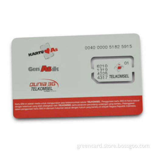 SIM Card, Made of ABS or PVC, with 256 Bytes Inner RAM and High Performance IC